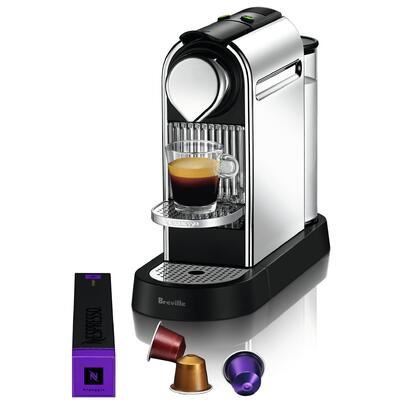 Breville nespresso coffee machine (chrome)