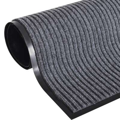 Heavy Duty Grey PVC Door Mat 90x150cm Non-Slip Entrance Rug