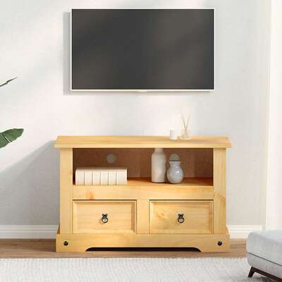 Brown Pine Tv Cabinet 91x43x56cm