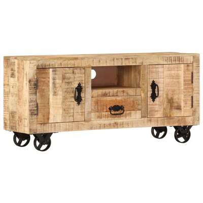 Tv Cabinet Rough Wood Style 120x30x50cm