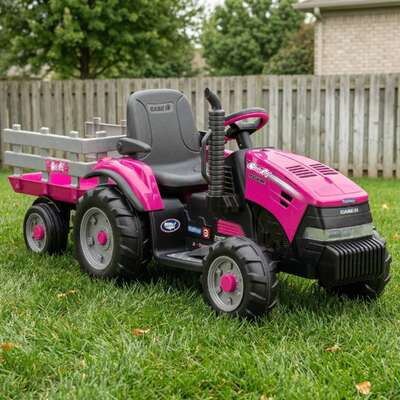 Pink Ride On Tractor 2 Speed 171.45x67.31x62.23cm