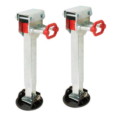 2x AL-KO 590mm Drop Down Stabiliser Leg Corner with Big Foot Support