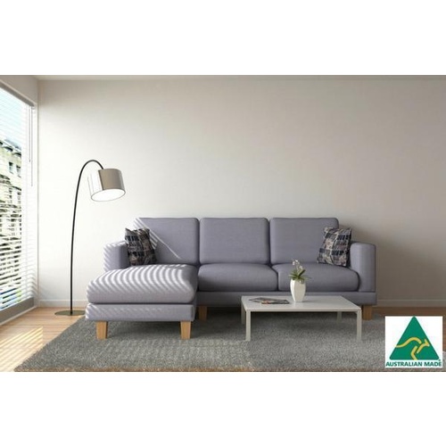 York 3 Seater + Chaise (Grey) [Colour: York 3 + Chaise Right Hand Facing Chaise ( Grey )]