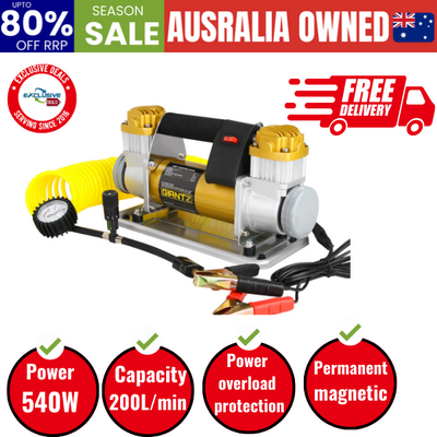 Air Compressor 12V 4X4 Tyre 200L/Min Deflator Inflator Car Truck Portable