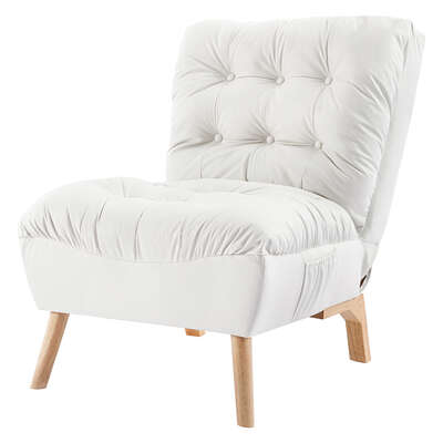 Premium Lounge Accent Chair Sofa Recliner Cream - High Back Support