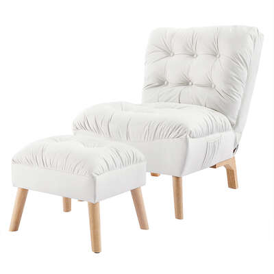 Premium Sofa Ottoman Set Accent Recliner - Scandi Inspired Design