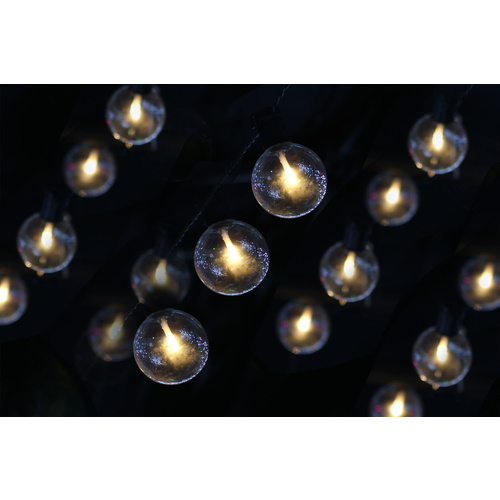 10 Warm White LED Globe Party Lights 2.75m