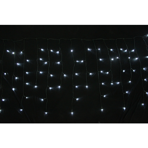 250 Cool White Icicle LED String Lights 9.9m