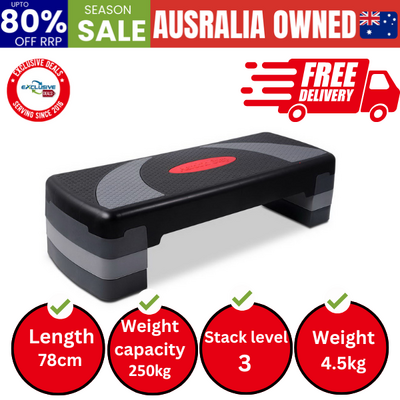 3 Level Aerobic Step Exercise Stepper 78Cm Gym Home Fitness
