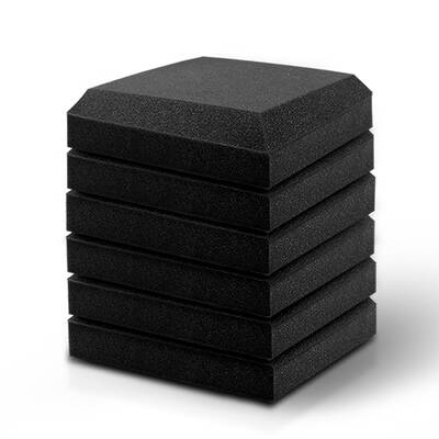 20pcs Studio Acoustic Foam Sound Absorption Proofing Panels 30x30cm Black Flat