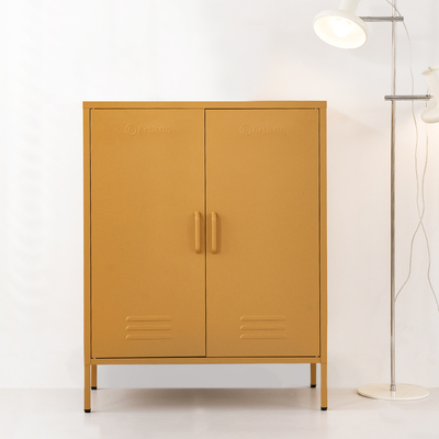 Buffet Sideboard Metal Cabinet - Yellow