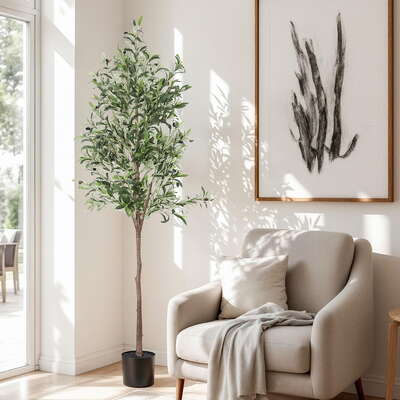 Artificial Olive Tree 180cm Faux Indoor Plant Lifelike Home Decor 1.8m