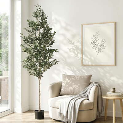 210cm Artificial Olive Tree Indoor Decor | EXTG