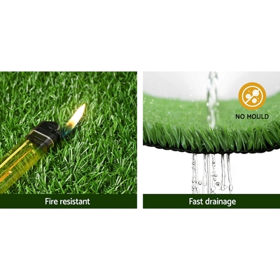 Primeturf Synthetic 10mm  1.9mx10m 19sqm Artificial Grass Fake Turf Olive Plants Plastic Lawn 