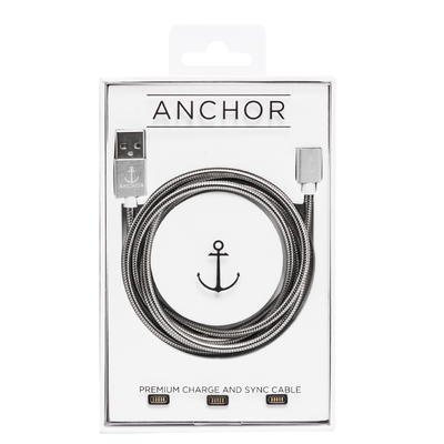 Stainless steel magnetic charging cable with USB