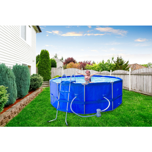 Above Ground Round Frame Pool with Ladder 366 x 366 x 122cm 