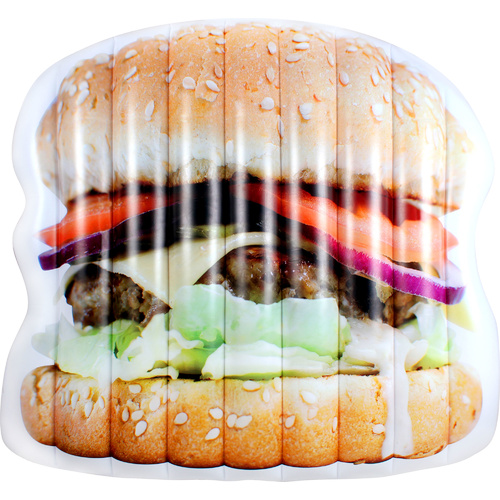 The Lot Hamburger Pool Float Deflated lated Size 188 x 160cm