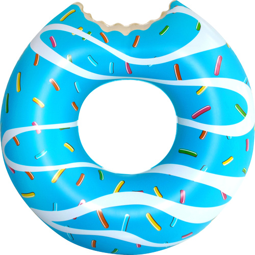 Blue Glazed Donut with Bite 108 x 30cm