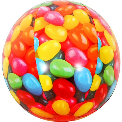 Jelly Bean Beach Ball Inflated Size 50cm Diameter