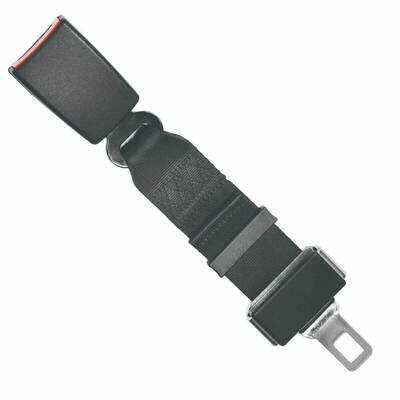 2x Car Vehicle Seat Belt Extension Extender Strap Black Safety Buckle