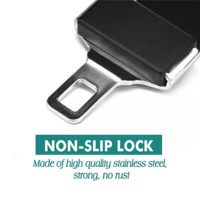 Car Vehicle Seat Belt Extension Extender Strap Black Safety Buckle