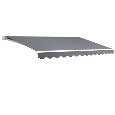 Folding Arm Awning Outdoor Awning Patio Retractable 4Mx2.5M PearlGrey