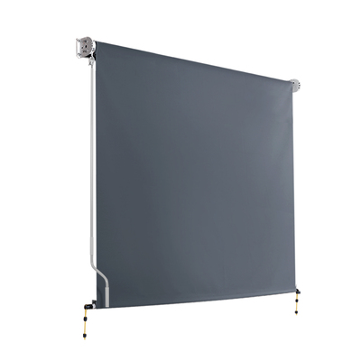 1.8X2.5M Outdoor Blinds Awning Roll Down Canopy Retractable Outdoor Blinds Window Shade Grey