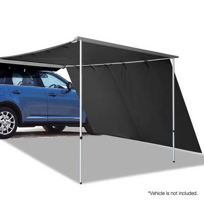 Weisshorn Car Shade Awning 2.5 X 3M W/ Extension 3 X 2M   Charcoal Black