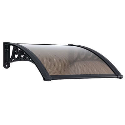 Window Awning Drainage 0.6x0.6m Outdoor Brown Instahut