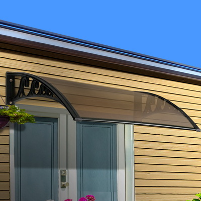 Window Door Awning 1Mx1.2M Brown Hollow Sheet Plastic Frame