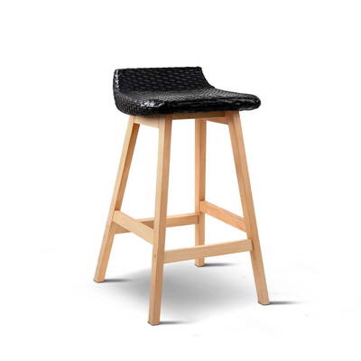 Set of 2 Weva Bar Stool - Black