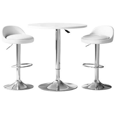Dining Bar Table and Stools Set Kitchen Chairs Cafe Pub Furniture Set