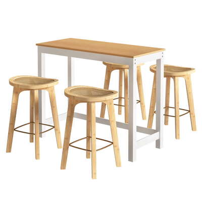 Bar Table And Stool Set Dining Desk Kitchen Chairs Cafe Pub