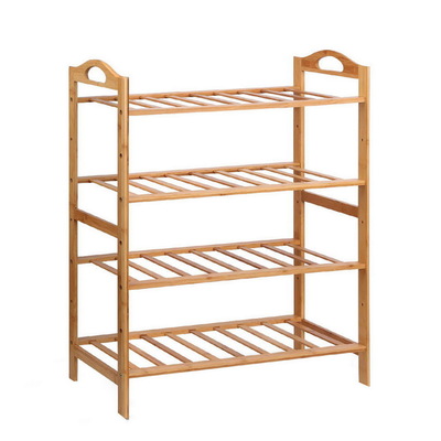  Bamboo Shoe Rack Organiser Wooden Stand Shelf 4 Tiers Shelves