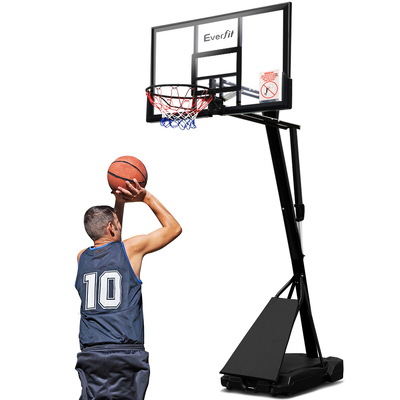 3.05M Basketball Hoop Stand System Adjustable Height Portable Black Pro