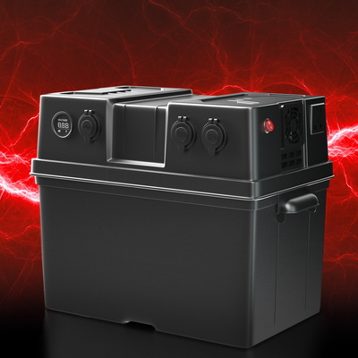 Battery Box 500W Inverter Deep Cycle Battery Portable Caravan Camping Usb