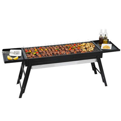 Charcoal BBQ Grill Smoker Portable Foldable Outdoor Barbecue For Camping