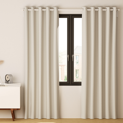 2X Blockout Curtains Eyelet 240x230cm Beige
