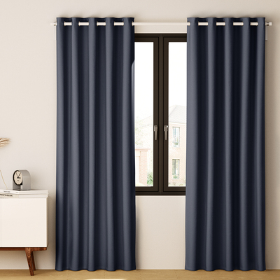 2X Blockout Curtains Eyelet 240x230cm Charcoal