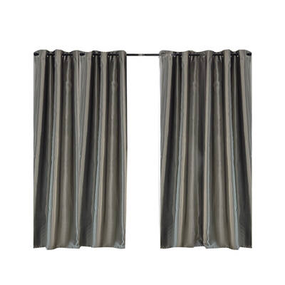 2X Blockout Curtains Grey 180CM x 213CM