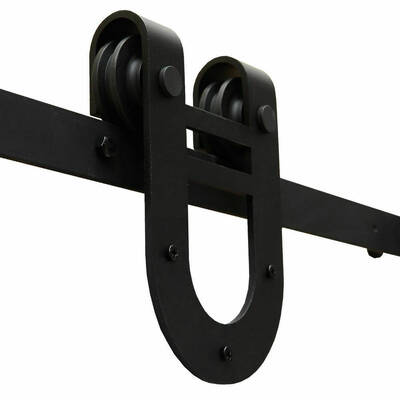 2M Antique Classic Style Single Sliding Barn Door H/W Track Roller Kit