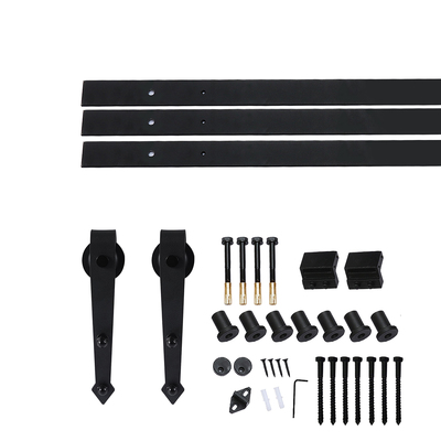 Sliding Barn 3m Wood Door Hardware Kit Carbon Steel Single