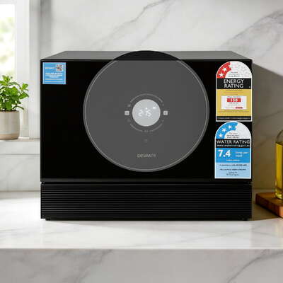 6-Place Benchtop Dishwasher 50cm Black | EXTG