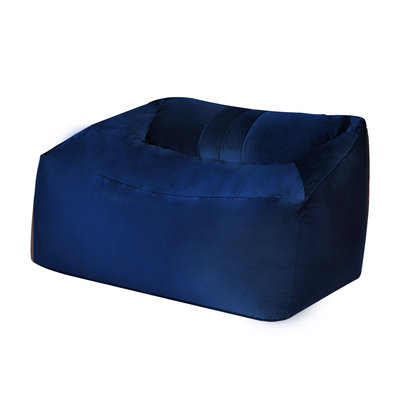 Bean Bag Chair Cover Soft Velevt Lazy Sofa Cover Blue