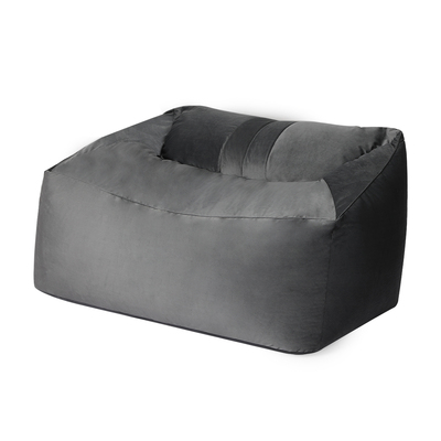 Bean Bag Chair Cover Soft Velevt Lazy Sofa Cover Dark Grey