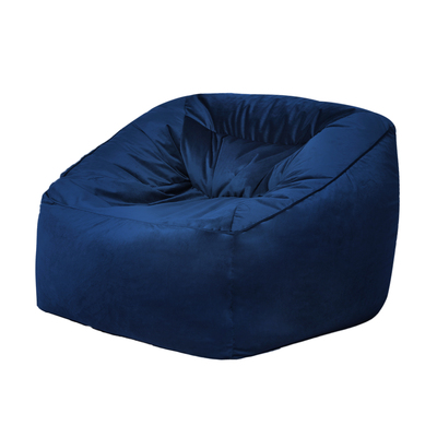 Bean Bag Chair Cover Soft Velevt Home Game Seat Blue Large