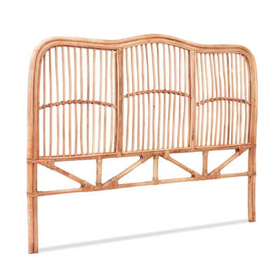  Bed Headboard Double Bedhead Rattan - Pine Elegant and functiona