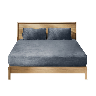 Fully elastic fitted sheet Dark Grey King 