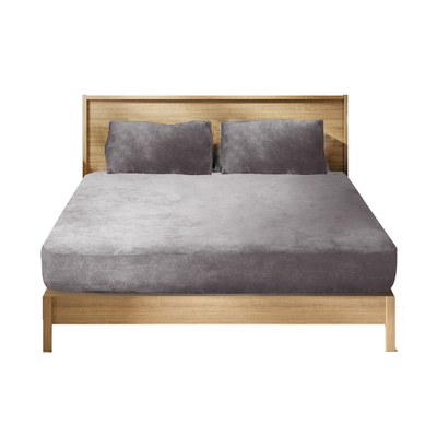 Bedding Set Ultrasoft Fitted Bed Sheet Silver Grey King