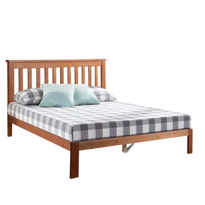 Premium Pine Wood Kids Children Bed Frame Mattress Platform Queen Size